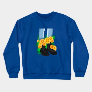 Sunflowers in my boots Crewneck Sweatshirt